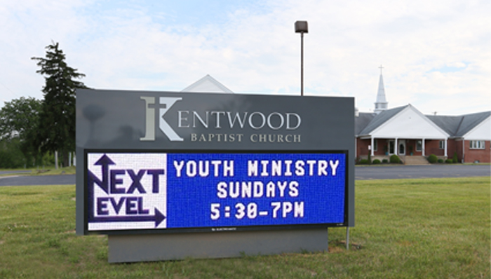 Electro-Matic Visual gives Kentwood Church New Outdoor LED Display